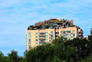 北京一楼房顶层盖别墅 假山大树俱全-新华网.jpg