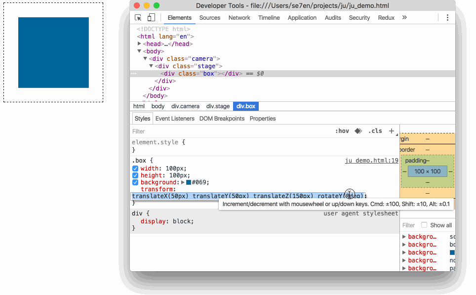 基于HTML5和CSS3构建3D模型