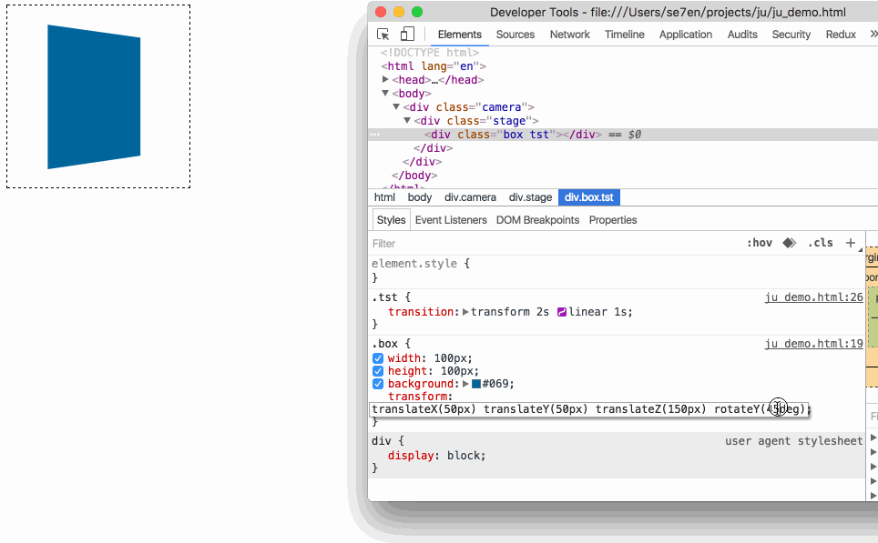 基于HTML5和CSS3构建3D模型